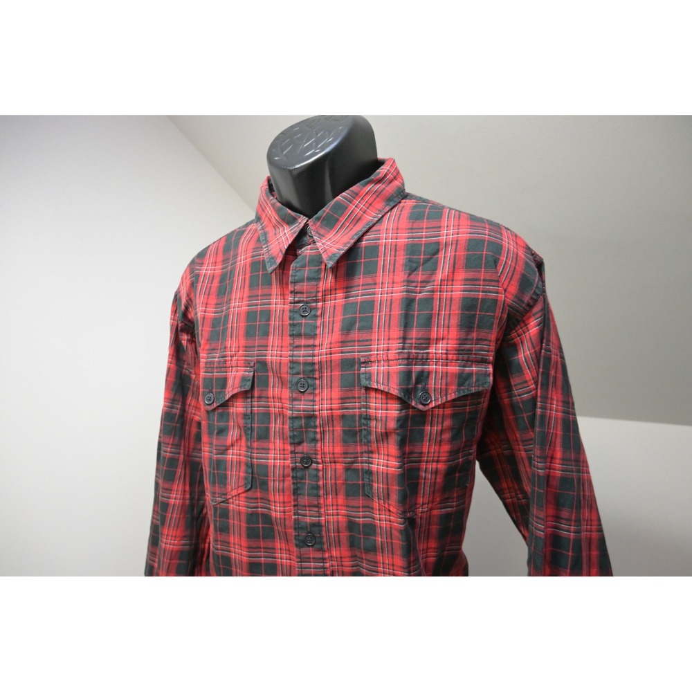 Polo Ralph Lauren Woodsman Workshirt Mens XL Red Black Plaid Cotton Excellent